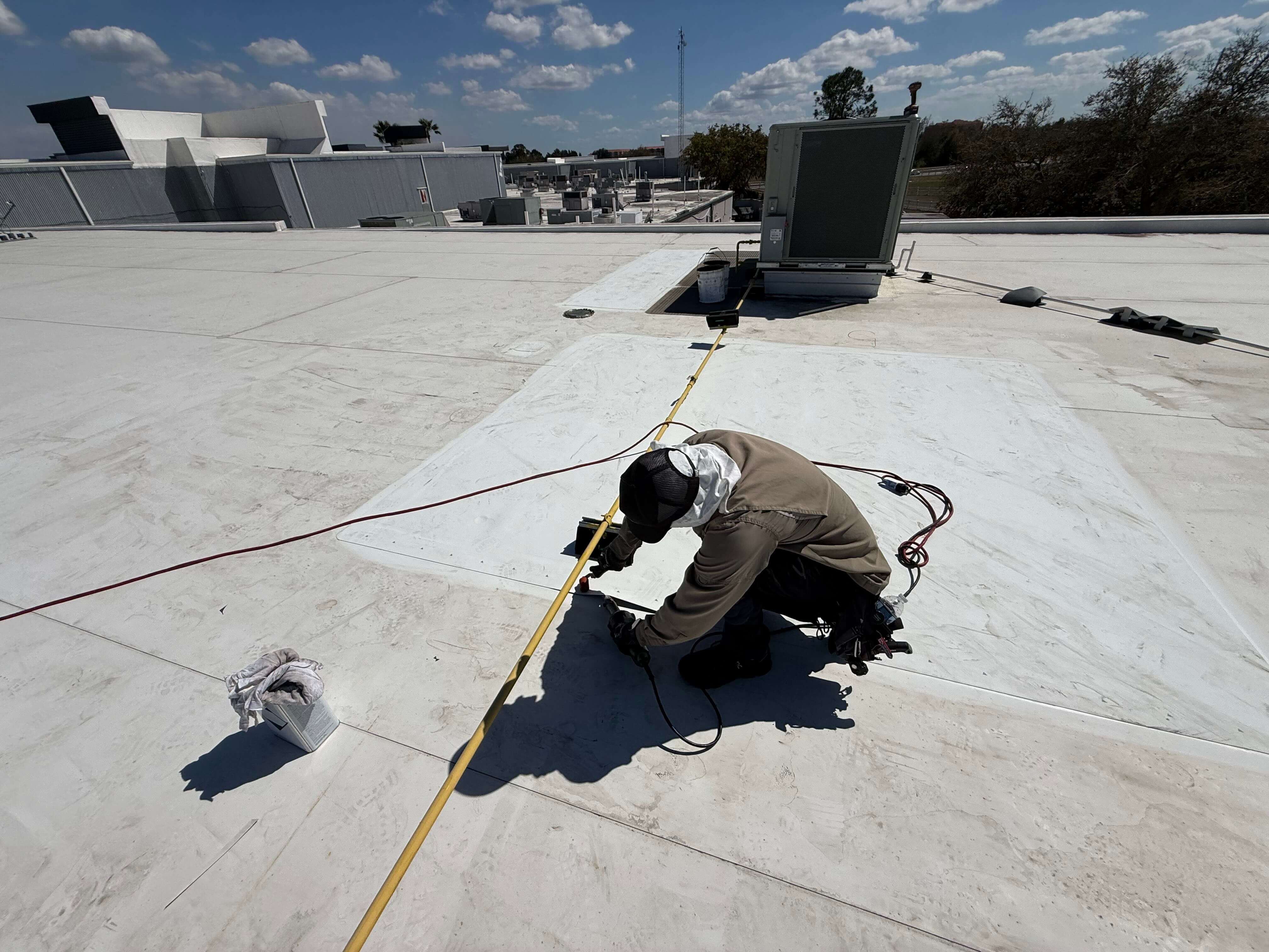 Commercial roof repair at Davenport church property