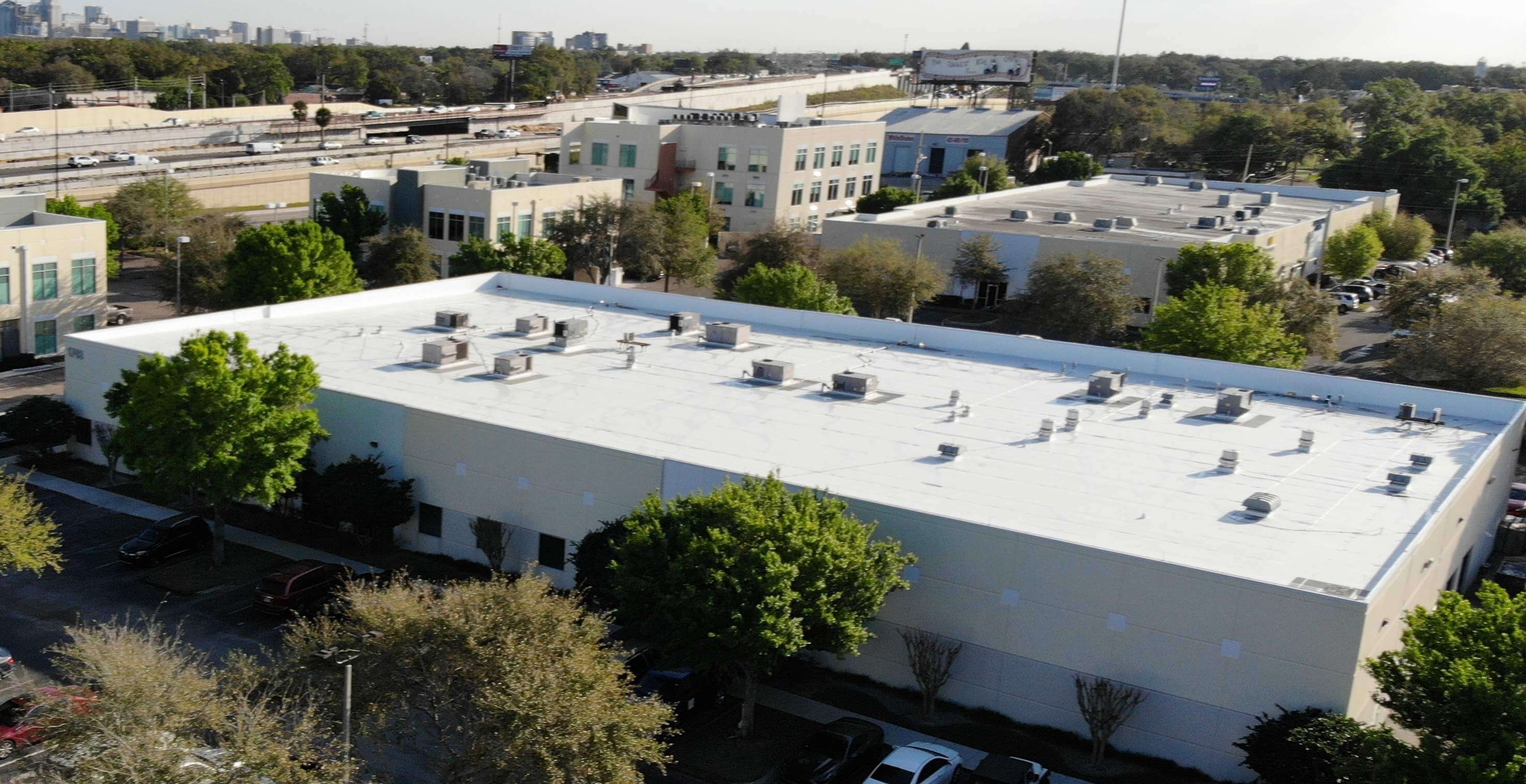 TPO single ply roof replacement near I-4 Orlando